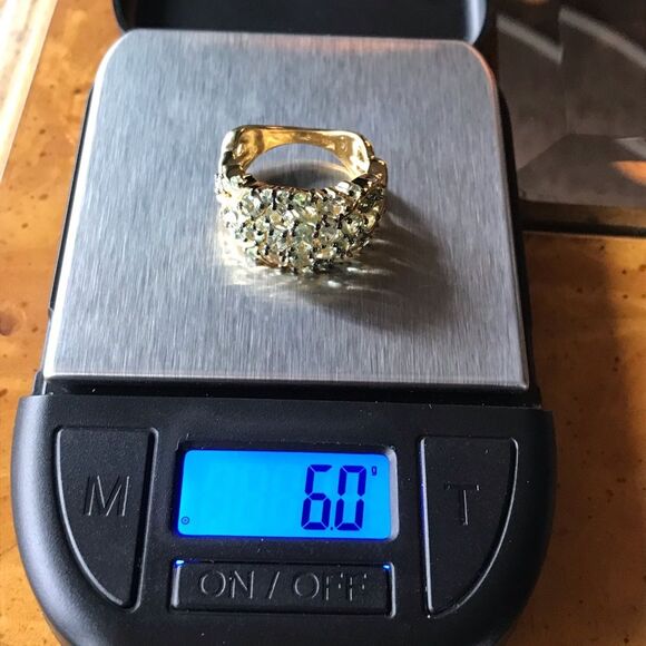 Natural Mint Garnet Sterling Silver 18k Yellow Gold Vermeil Ring Size 7 - Picture 8 of 9